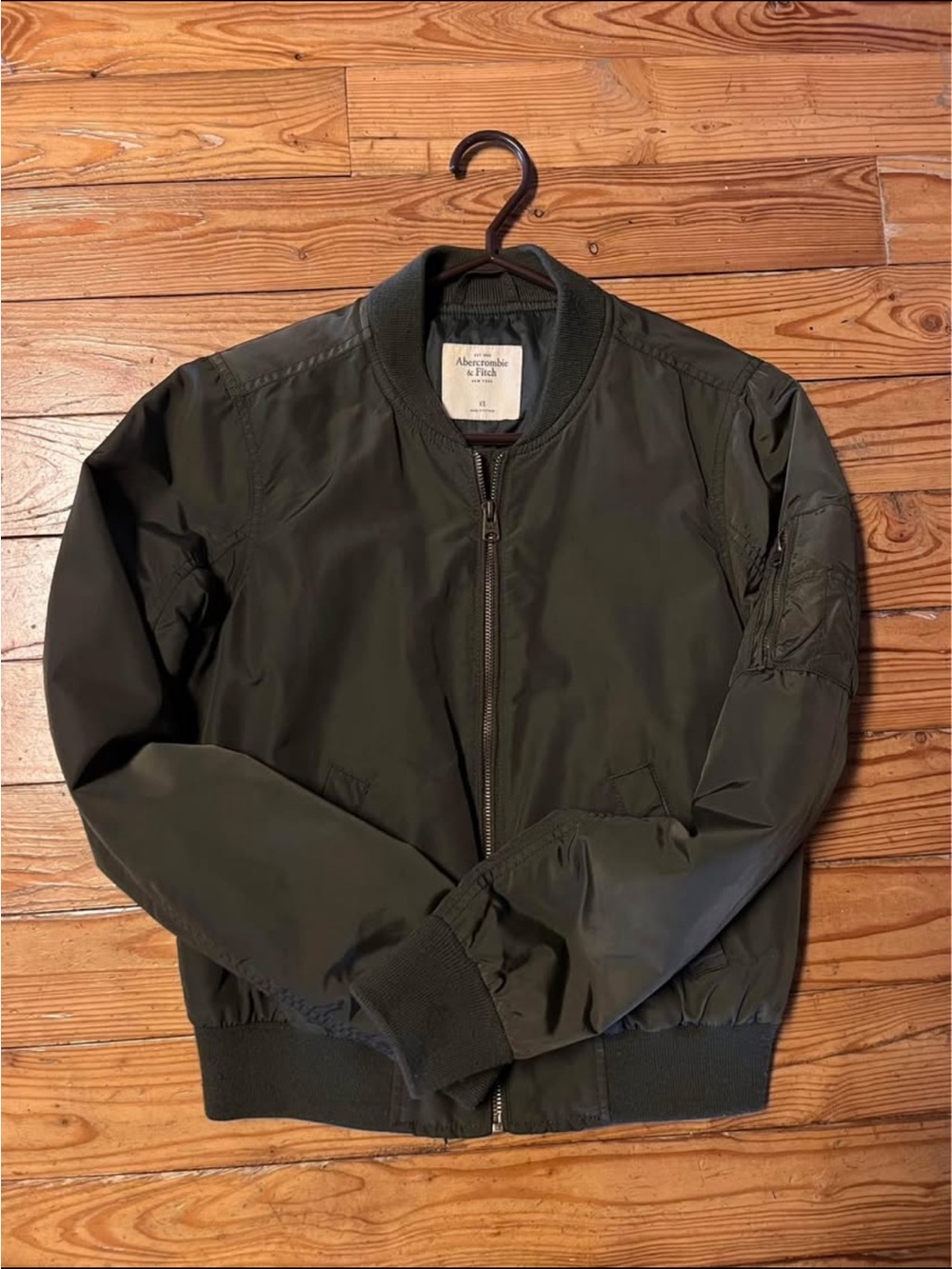 Abercrombie & Fitch Olive Green Bomber Jacket